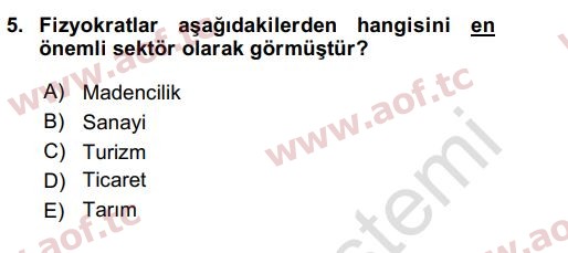 2024 İktisada Giriş 2 Arasınav 5. Çıkmış Sınav Sorusu