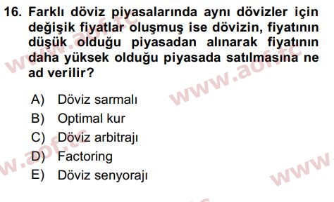 2024 İktisada Giriş 2 Final 16. Çıkmış Sınav Sorusu