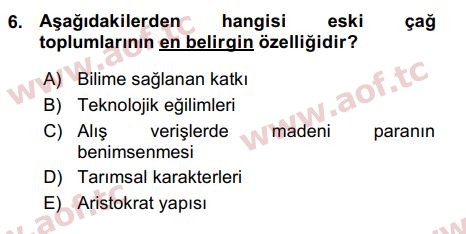 2016 İktisadi Düşünceler Tarihi Arasınav 6. Çıkmış Sınav Sorusu