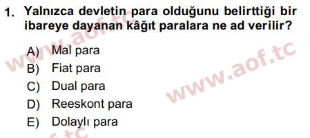 2017 Makro İktisat Final 1. Çıkmış Sınav Sorusu