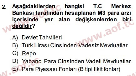 2015 Para Teorisi Final 2. Çıkmış Sınav Sorusu