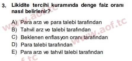 2015 Para Teorisi Final 3. Çıkmış Sınav Sorusu