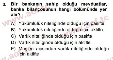 2015 Para Politikası Arasınav 3. Çıkmış Sınav Sorusu