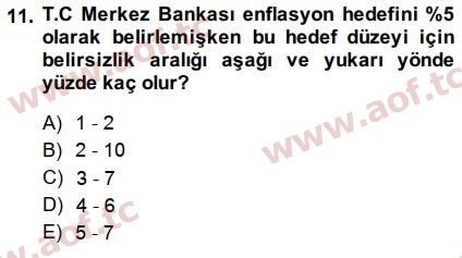 2015 Para Politikası Final 11. Çıkmış Sınav Sorusu