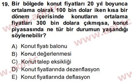 2015 Para Politikası Final 19. Çıkmış Sınav Sorusu