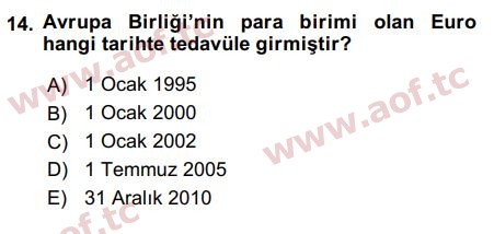 2017 Uluslararası İktisat Politikası Arasınav 14. Çıkmış Sınav Sorusu