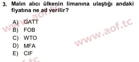 2017 Uluslararası İktisat Politikası Final 3. Çıkmış Sınav Sorusu