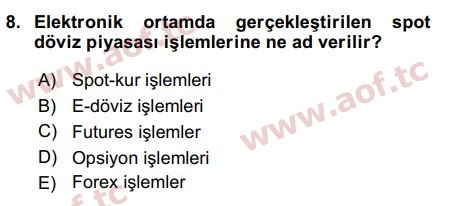 2019 Uluslararası İktisat Politikası Final 8. Çıkmış Sınav Sorusu