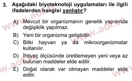 2016 Tarım Ekonomisi ve Tarımsal Politikalar Arasınav 3. Çıkmış Sınav Sorusu