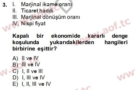 2015 Uluslararası İktisat Teorisi Final 3. Çıkmış Sınav Sorusu