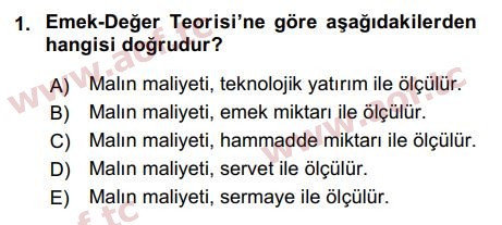 2017 Uluslararası İktisat Teorisi Arasınav 1. Çıkmış Sınav Sorusu