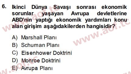 2015 Avrupa Birliği Arasınav 6. Çıkmış Sınav Sorusu