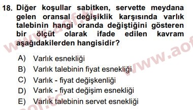 2019 Finansal Ekonomi Final 18. Çıkmış Sınav Sorusu