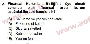 2019 Finansal Ekonomi Final 3. Çıkmış Sınav Sorusu