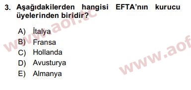 2018 Avrupa Birliği ve Türkiye İlişkileri Arasınav 3. Çıkmış Sınav Sorusu