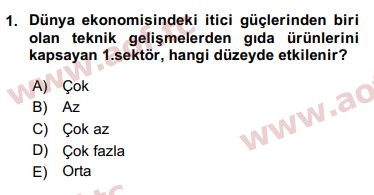 2016 Ekonominin Güncel Sorunları Arasınav 1. Çıkmış Sınav Sorusu