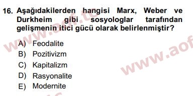 2016 Ekonominin Güncel Sorunları Arasınav 16. Çıkmış Sınav Sorusu