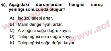 2016 Ekonominin Güncel Sorunları Final 10. Çıkmış Sınav Sorusu