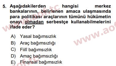 2016 Ekonominin Güncel Sorunları Final 5. Çıkmış Sınav Sorusu