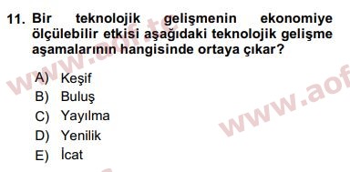 2017 Ekonominin Güncel Sorunları Final 11. Çıkmış Sınav Sorusu