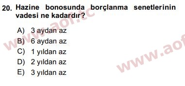 2017 Ekonominin Güncel Sorunları Final 20. Çıkmış Sınav Sorusu