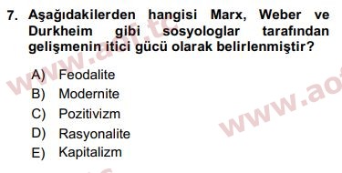 2017 Ekonominin Güncel Sorunları Final 7. Çıkmış Sınav Sorusu