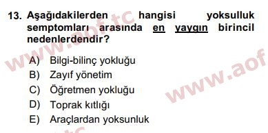 2018 Ekonominin Güncel Sorunları Arasınav 13. Çıkmış Sınav Sorusu