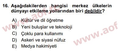 2018 Ekonominin Güncel Sorunları Arasınav 16. Çıkmış Sınav Sorusu
