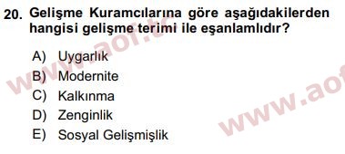 2019 Ekonominin Güncel Sorunları Arasınav 20. Çıkmış Sınav Sorusu