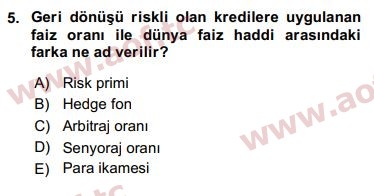 2018 İktisadi Büyüme Final 5. Çıkmış Sınav Sorusu