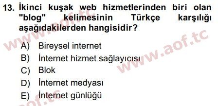 2018 Etkili İletişim Teknikleri Arasınav 13. Çıkmış Sınav Sorusu