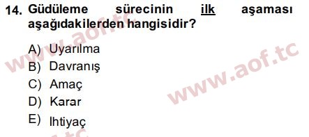 2015 Yönetim ve Organizasyon Final 14. Çıkmış Sınav Sorusu