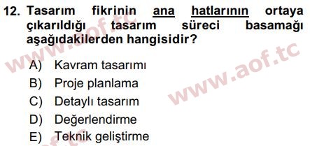 2018 Girişimcilik ve İş Kurma Arasınav 12. Çıkmış Sınav Sorusu