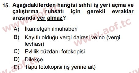 2018 Girişimcilik ve İş Kurma Final 15. Çıkmış Sınav Sorusu