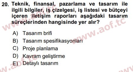 2019 Girişimcilik ve İş Kurma Arasınav 20. Çıkmış Sınav Sorusu