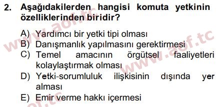 2015 İnsan Kaynakları Yönetimi Arasınav 2. Çıkmış Sınav Sorusu