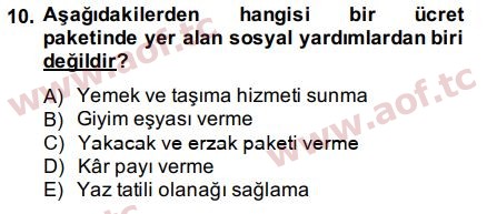 2015 İnsan Kaynakları Yönetimi Final 10. Çıkmış Sınav Sorusu