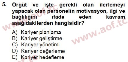 2015 İnsan Kaynakları Yönetimi Final 5. Çıkmış Sınav Sorusu