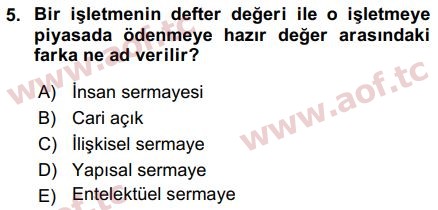 2016 İnsan Kaynakları Yönetimi Arasınav 5. Çıkmış Sınav Sorusu