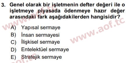 2017 İnsan Kaynakları Yönetimi Arasınav 3. Çıkmış Sınav Sorusu