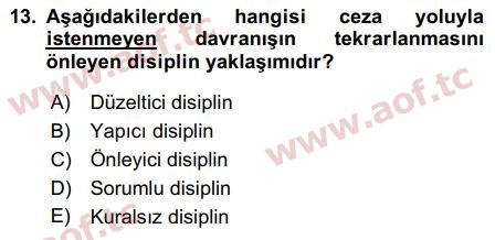 2017 İnsan Kaynakları Yönetimi Final 13. Çıkmış Sınav Sorusu