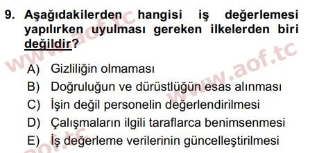 2018 İnsan Kaynakları Yönetimi Final 9. Çıkmış Sınav Sorusu