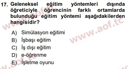 2019 İnsan Kaynakları Yönetimi Arasınav 17. Çıkmış Sınav Sorusu