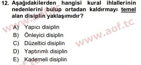 2019 İnsan Kaynakları Yönetimi Final 12. Çıkmış Sınav Sorusu