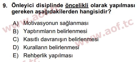 2019 İnsan Kaynakları Yönetimi Final 9. Çıkmış Sınav Sorusu