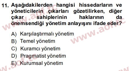 2015 Sermaye Piyasaları ve Finansal Kurumlar Final 11. Çıkmış Sınav Sorusu