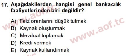 2015 Sermaye Piyasaları ve Finansal Kurumlar Final 17. Çıkmış Sınav Sorusu