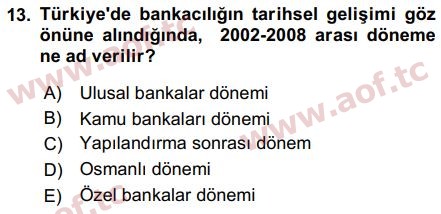 2017 Sermaye Piyasaları ve Finansal Kurumlar Final 13. Çıkmış Sınav Sorusu