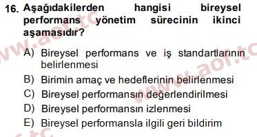 2014 Yönetim Bilimi 2 Arasınav 16. Çıkmış Sınav Sorusu