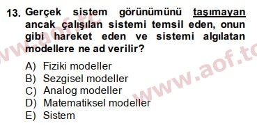 2015 Yönetim Bilimi 2 Arasınav 13. Çıkmış Sınav Sorusu